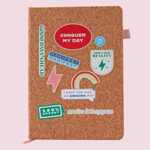 Make It Happen A5 Cork Cover Notebook Journal
